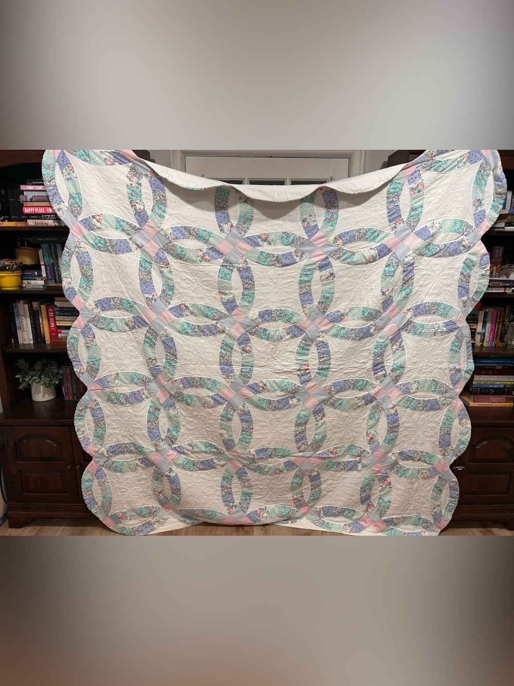Handmade Double Wedding Ring Quilt